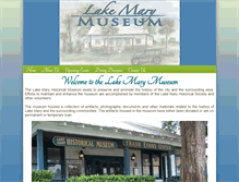 Tablet Screenshot of lakemarymuseum.com